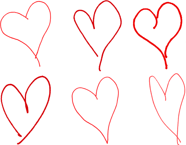 Сердечки для рисования