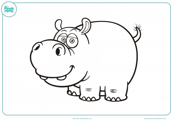 Бегемотик черно белый