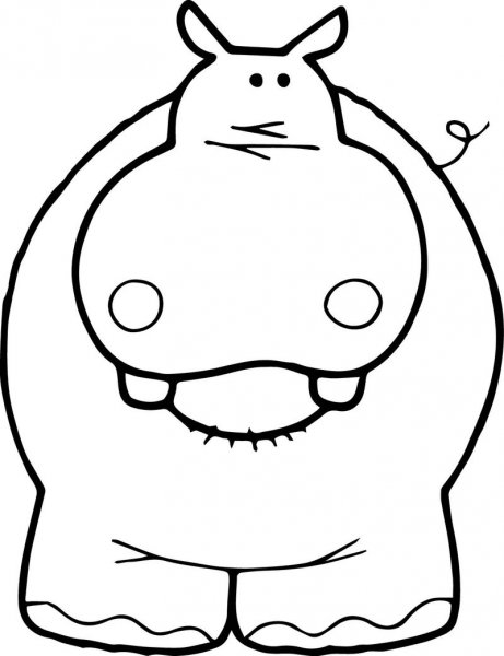 Рисуем бегемота поэтапно