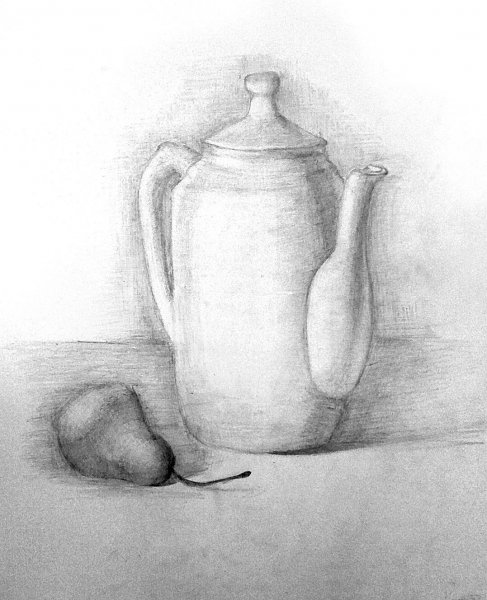 Натюрморт простым карандашом