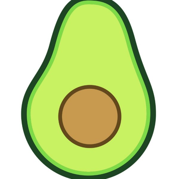 Авокадо срисовать