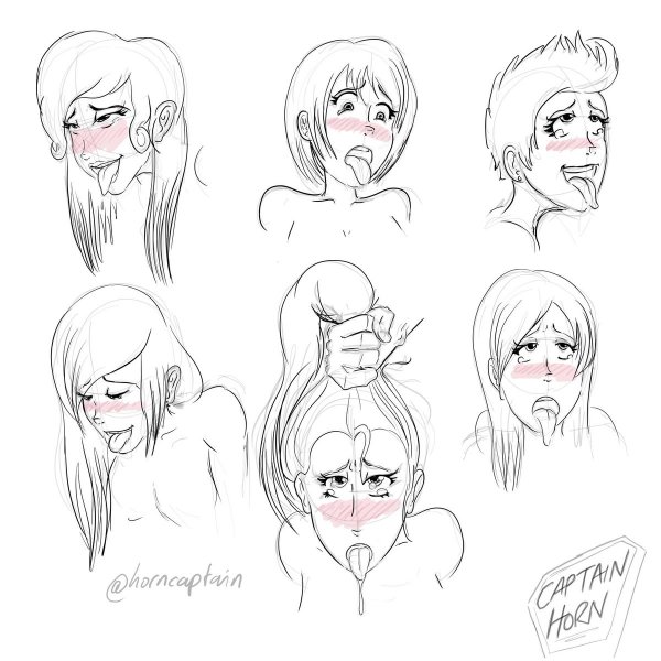 Ахегао легкий рисунок