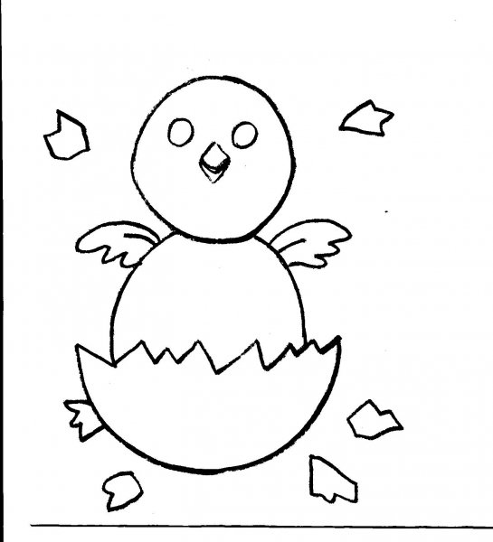 Рисование для детей цыпленок