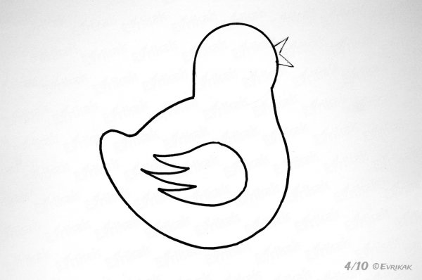 Рисунки для срисовки цыпленок