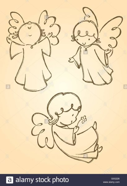 Рисуем ангелочка с детьми