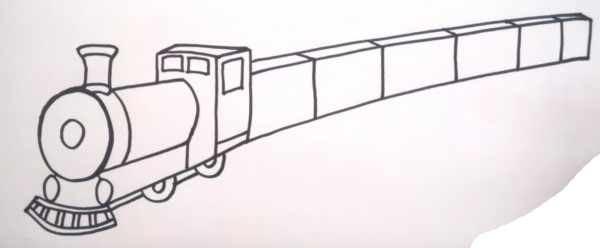 Поезд для рисования
