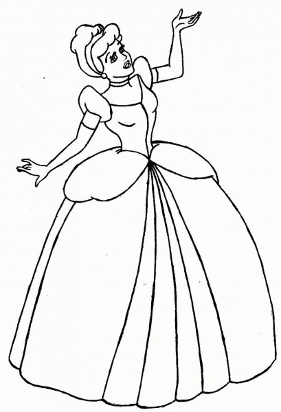 Раскраски для детей принцессы