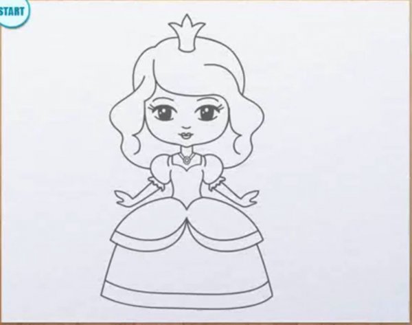 Принцесса раскраска для малышей