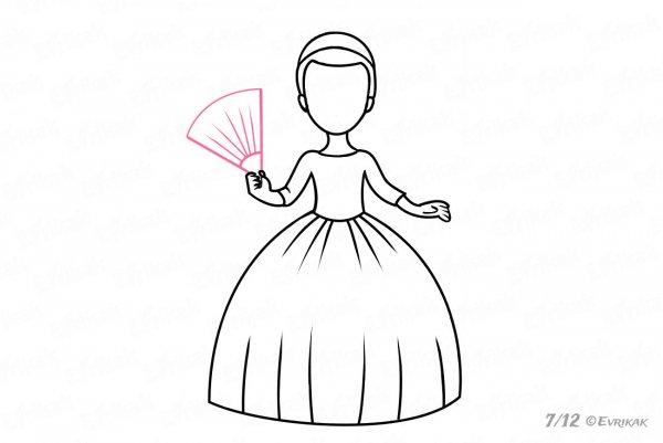 Принцессы для срисовки простые