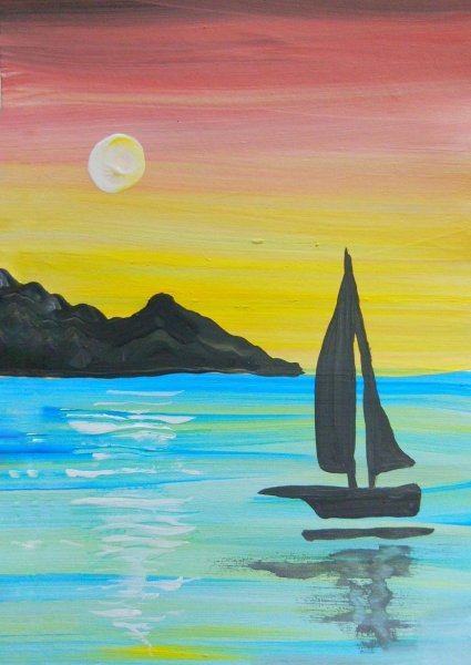 Морской пейзаж для детей