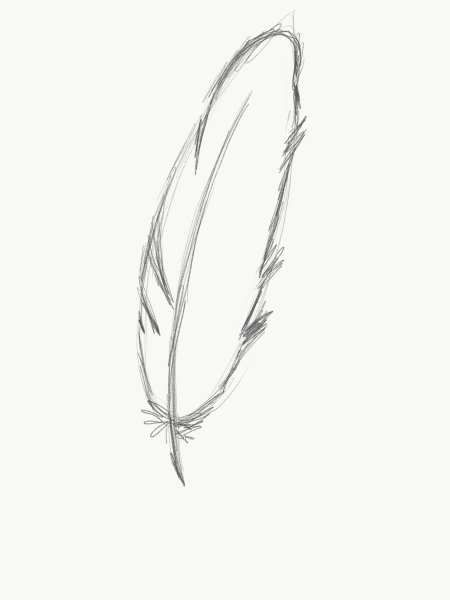 Перо карандашом