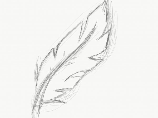 Рисование перышком
