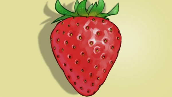 Клубника рисовать