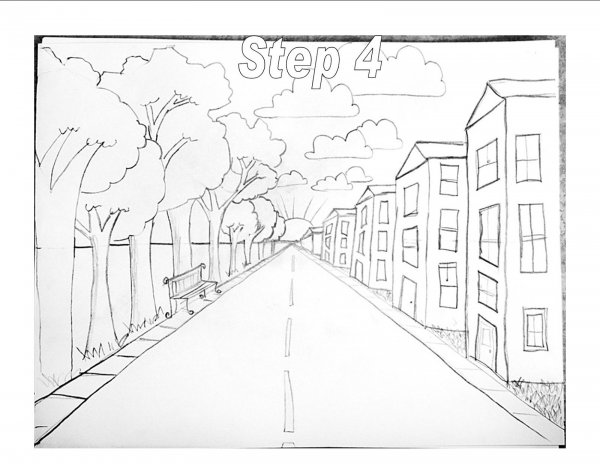 Городской пейзаж в перспективе