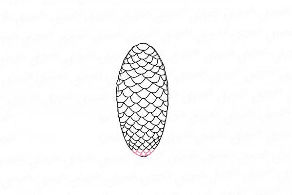 Нарисовать шишку