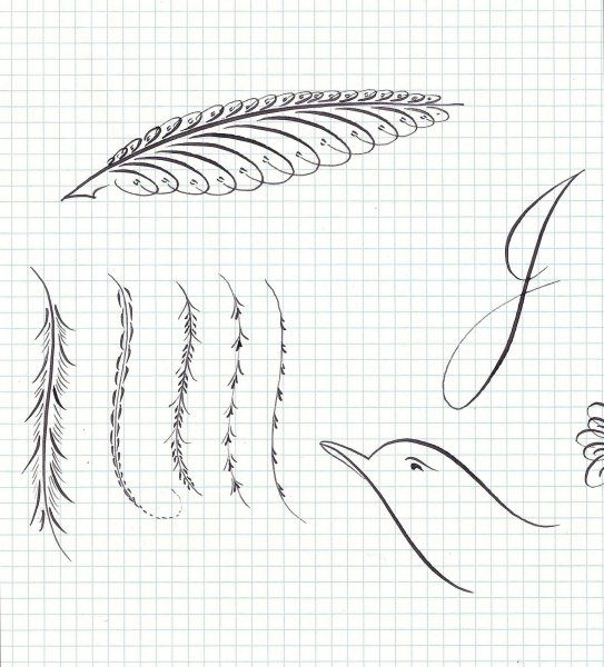 Флоришинг каллиграфия росчерки