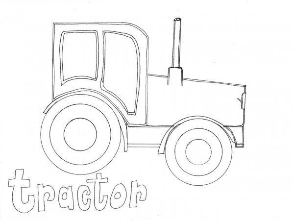 Рисуем трактор с детьми 2 лет