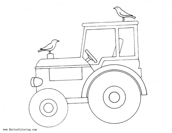 Трактор трафарет для детей