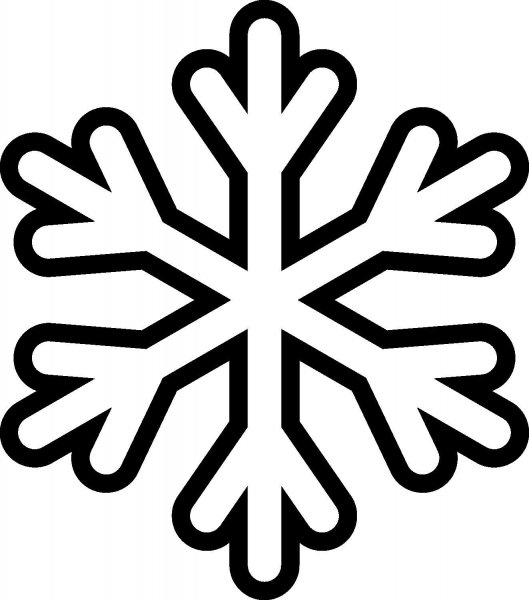 Снежинка раскраска для детей