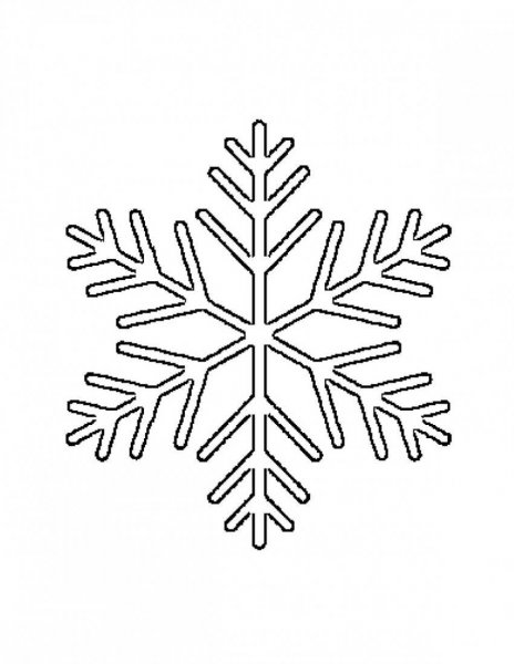 Снежинка трафарет простая