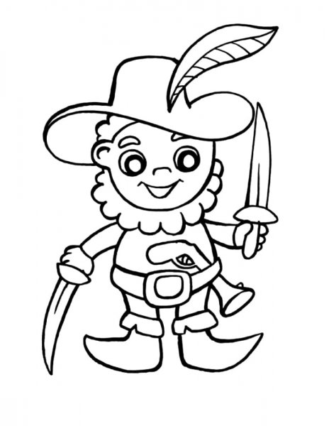 Пиратские раскраски для детей