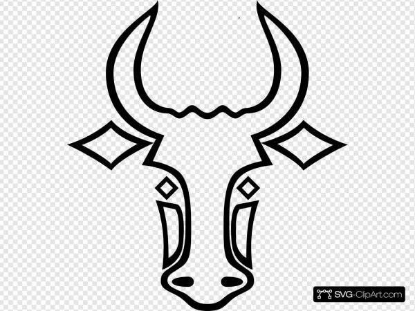Морда быка рисунок