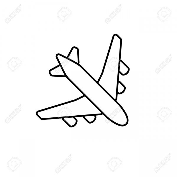 Эскиз самолета для рисования
