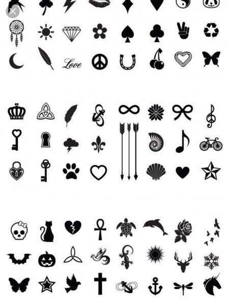 Эскизы маленьких тату