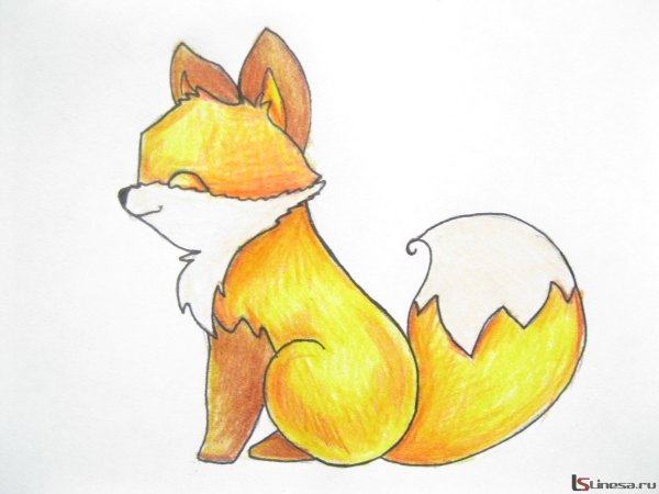 Лиса для срисовки