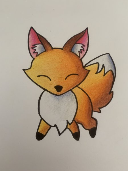 Лёгкие рисунки для срисовки карандашом лиса