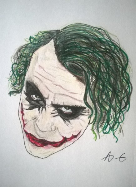 Лицо Джокера рисунок