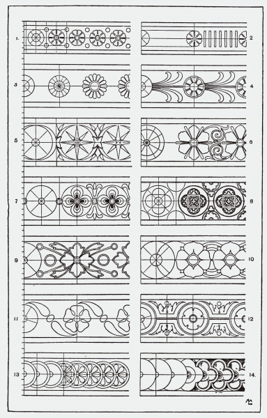 Ленточный орнамент резьба