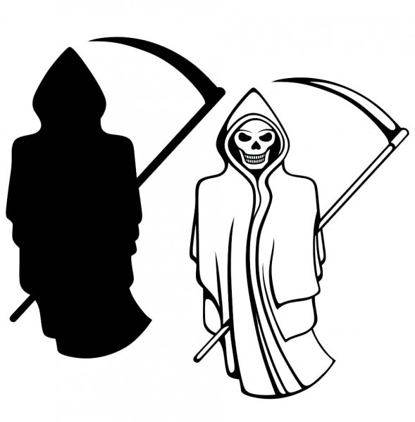 Смерть с косой эскиз легкий