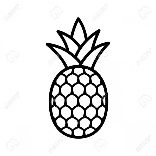 Ананас для срисовки карандашом легкие