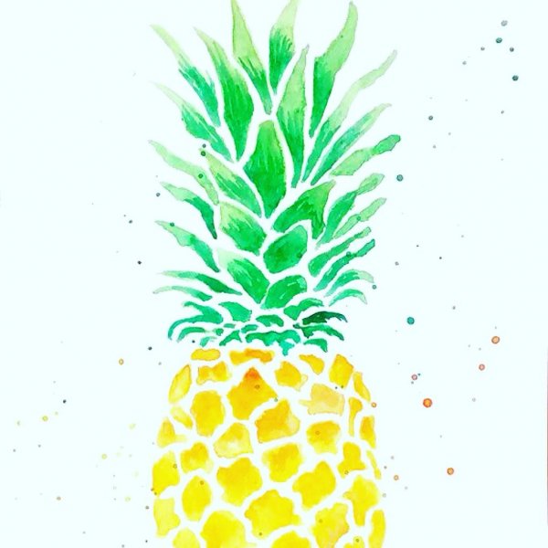 Ананас рисунок для срисовки