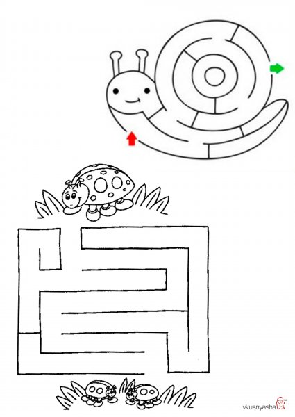 Лабиринты для детей 4 лет