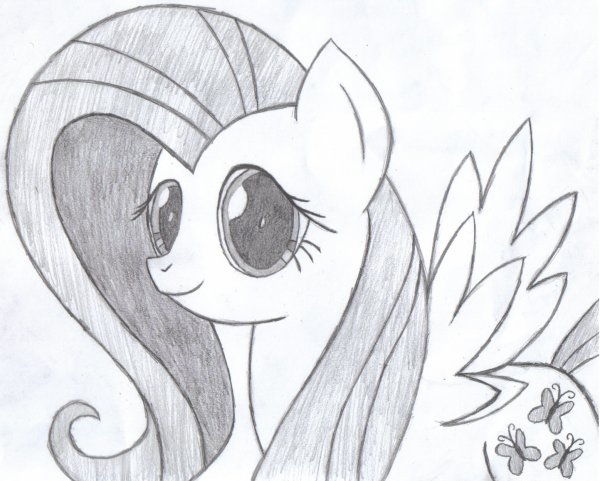 Пони для срисовки карандашом