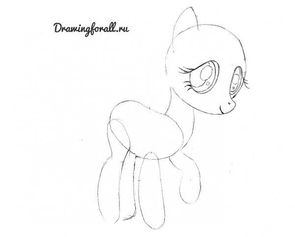 Пони рисунок карандашом для детей легко