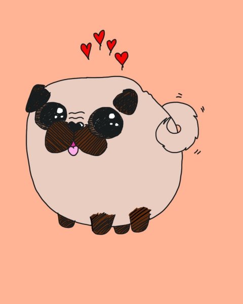 Раскраска мопсики