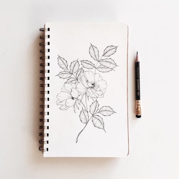 Зарисовки карандашом для скетчбука легкие