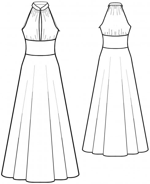Зарисовать модель платья
