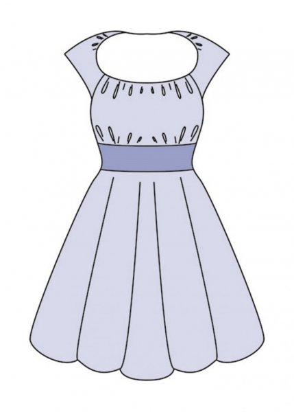 Платье нарисовать для детей