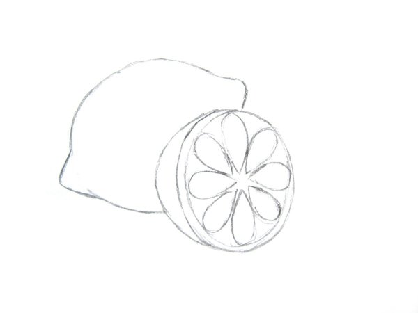 Лимон карандашом