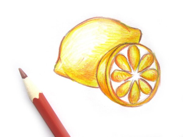 Лимон карандашом