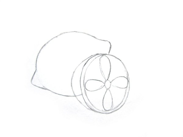 Поэтапное рисование лимона