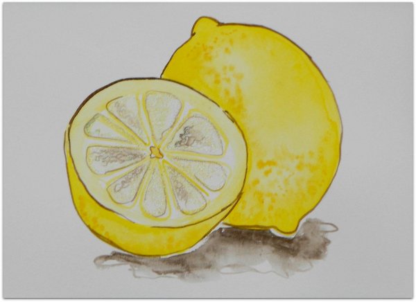 Нарисовать лимон