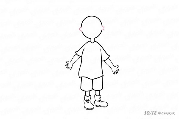 Трафарет человека для детей