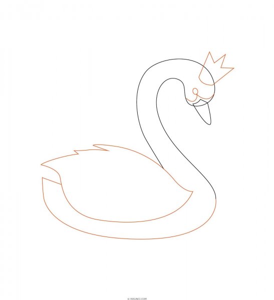 Сказка о царе Салтане лебедь рисунок