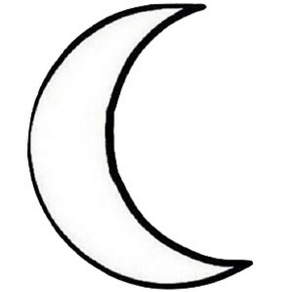 Полумесяц трафарет