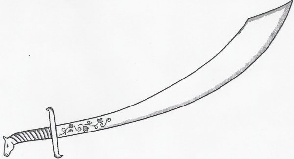 Нарисовать саблю